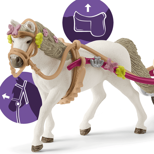 SCHLEICH 42437 Horse Club - Paardenstal met Horse Club Tori & Princess - Speelfigurenset
