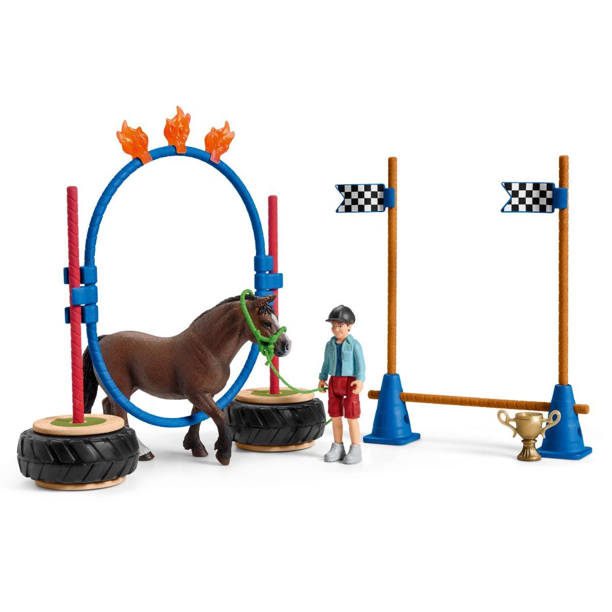3842RICKSHAWおもちゃ Pony agility wedstrijd 42482 FARM WORLD | schleich