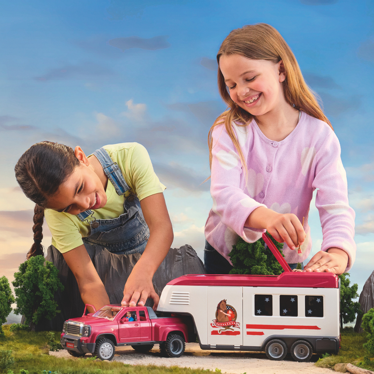 Lakeside-truck met aanhangwagen