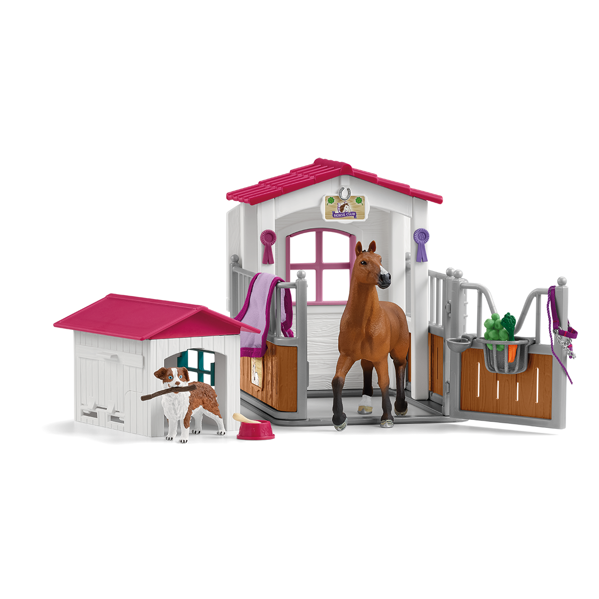 Paardenbox met hondenkennel